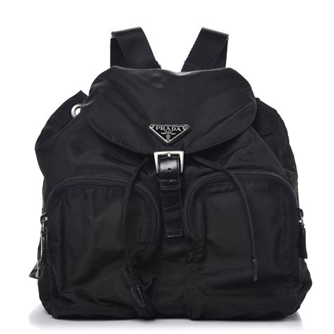 prada black backpack small.